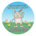 Funny Easter Bunny stickers