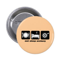 Funny eat sleep archery button