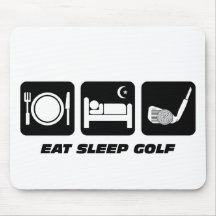 Funny eat sleep golf mousepad