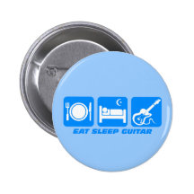 Funny eat sleep guitar pin
