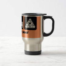 funny eat sleep pool mug