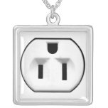 Funny Electrical Outlet Gift For Electricians Personalized Necklace