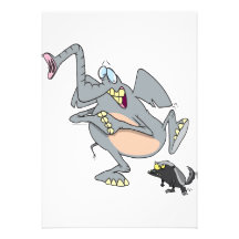 funny elephant afraid of honey badger announcement