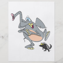 funny elephant afraid of honey badger custom flyer