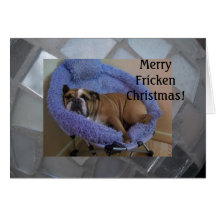 Funny English Bulldog Christmas Cards!