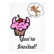 Funny Evil Cookie Killer Cupcake Announcements