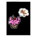 Funny Evil Cookie Killer Cupcake cards