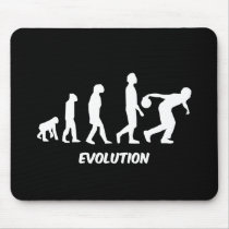 funny evolution bowling mouse mat