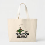Funny evolution tote bags