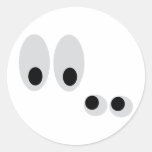funny eyes round sticker