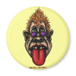 Funny face graphic art cool magnet design