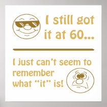 Funny Faces 60th Birthday Gag Gifts Print