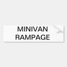 Funny family minivan bumber sticker bumper stickers