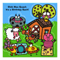 Funny Farm Birthday Invitation invitations