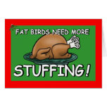 Funny fat birds Christmas cards