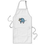 funny fat blue cow apron