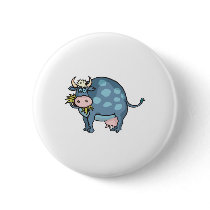 funny fat blue cow buttons
