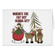 Funny Fat Guy Christmas Card