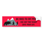 Funny fat joke bumper sticker
