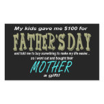 Funny Father's Day Black Stickers