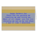 Funny Fathers Day Blue and Brown cards