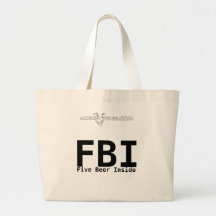 Funny FBI bag: Five Beer Inside