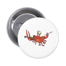 funny fiddler crab cartoon pins