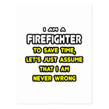 Funny Firefighter T-Shirts and Gifts Postcard