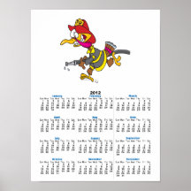 funny firefighter turkey cartoon posters