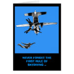 Funny,first rule of skydiving birthday card