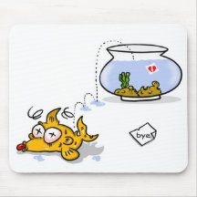 funny fish mouse mats