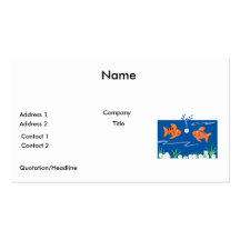 funny fish pondering golf balls underwater business card templates