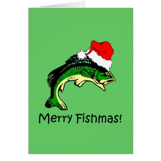 Funny fishing Christmas Card