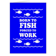 Funny fishing greeting cards