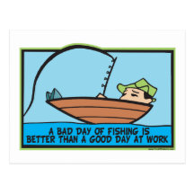 Funny Fishing Postcard