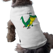 funny fitness gator alligator cartoon doggie tee