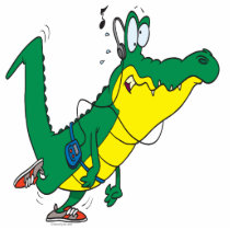funny fitness gator alligator cartoon acrylic cut outs