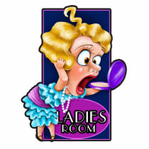 Funny Flapper Ladies room plaque. 1920's theme