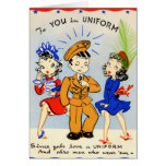 Funny Flirty Soldier Vintage Card