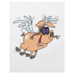 funny flying pig flyer cartoon