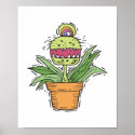 funny flytrap plant monster posters