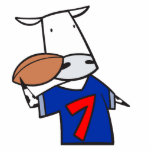 funny football cow cartoon photo sculptures