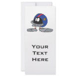 funny football helmet cartoon character rack cards