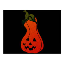 FUNNY FOREHEAD PUMPKIN JACK-O-LANTERN POST CARD
