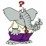 funny forgetful elephant cartoon photo sculptures