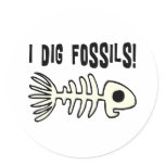 Funny Fossil Gift Item stickers
