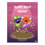Funny Frog and Bird Post Card