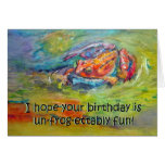 Funny Frog Happy Birthday Humour Greeting Card