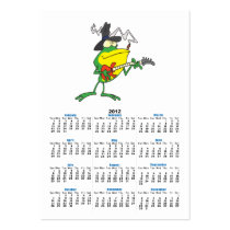 funny frog playing bass guitar froggy cartoon business card templates