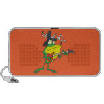 funny frog playing bass guitar froggy cartoon mp3 speakers